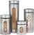 Porta Mantimentos em Aço Inox e vidro 4 Peças Inox - Basic+ - Imagem 6
