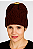 Gorro De Tricô Lã Chocolate - Imagem 1