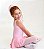 Collant com saia conjunto vestido ballet infantil em helanca rosa modelo regata - Imagem 3