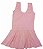 Collant com saia conjunto vestido ballet infantil em helanca rosa modelo regata - Imagem 1