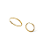 BRINCO OVAL 02 EM OURO 18K - Imagem 1