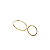 BRINCO OVAL 03 EM OURO 18K - Imagem 1