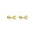 Brinco Bola 3,5mm Infantil Adulto Ouro 18k - Imagem 1