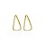 BRINCO EM OURO CHATO TRIANGULAR 28 MM - Imagem 1