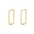 BRINCO EM OURO RETANGULAR 30MM - Imagem 1