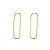 BRINCO EM OURO RETANGULAR 36MM - Imagem 1
