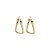 BRINCO EM OURO CHATO TRIANGULAR 19 MM - Imagem 1