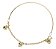 Bracelete Berloques 20mm 3 Corações Amarelo Em Ouro 19 Cm - Imagem 1