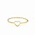BRACELETE CORAÇÃO FIO CHATO 2MM EM OURO - Imagem 1