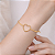 BRACELETE CORAÇÃO FIO CHATO 2MM EM OURO - Imagem 2