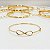 Bracelete Infinito fio Chato 2mm em Ouro - Imagem 2