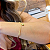 Bracelete Berloques Amendoa 2 Mm Em Ouro 19 Cm Dourado 6.5 Cm 19 Cm - Imagem 4