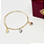 Bracelete Berloques Amendoa Astrológico Tricolor Em Ouro Dourado 6.5 Cm 19 Cm - Imagem 2