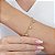 BRACELETE BERLOQUES CHATO 2 MM 3 CORAÇÕES AMARELO EM OURO 19 CM - Imagem 2