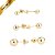 Kit Brinco Bola 3mm 4mm 5mm Em Ouro 18k - Imagem 1
