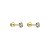 Brinco com Tarraxa Ponto de Luz Zircônia Branco 3mm em Ouro 18k - Imagem 1