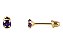 Brinco com Tarraxa Ponto de Luz Zircônia Lilás 3mm em Ouro 18k - Imagem 1