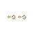 Brinco com Tarraxa Ponto de Luz Zircônia Branco 4mm em Ouro 18k - Imagem 1