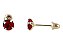 Brinco com Tarraxa Ponto de Luz Zircônia Vermelho 4mm em Ouro 18k - Imagem 1