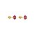 Brinco com Tarraxa Ponto de Luz Zircônia Rosa 4mm em Ouro 18k - Imagem 1