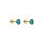 Brinco com Tarraxa Ponto de Luz Zircônia Azul Claro 4mm em Ouro 18k - Imagem 1