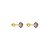 Brinco com Tarraxa Ponto de Luz Zircônia Lilás 4mm em Ouro 18k - Imagem 1