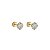 Brinco com Tarraxa Ponto de Luz Zircônia Branco 5mm em Ouro 18k - Imagem 1