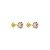 Brinco com Tarraxa Ponto de Luz Zircônia Rosa Claro 5mm em Ouro 18k - Imagem 1