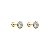 Brinco com Tarraxa Ponto de Luz Zircônia Branco 6mm em Ouro 18k - Imagem 1