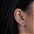 Brinco com Tarraxa Ponto de Luz Zircônia Verde 6mm em Ouro 18k - Imagem 1