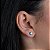 Brinco com Tarraxa Ponto de Luz Zircônia Azul Claro 6mm em Ouro 18k - Imagem 1