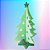 Molde de Silicone Árvore de Natal Estrela Vazada 15cm Encaixe - Imagem 3