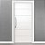 PORTA HDF FUNDO BRANCO FRISADA 60CM - CURITIBA - Imagem 1