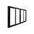 JANELA PRETA 4F 1,00x1,20 C/BAS LINHA PESADA - ALUMI STRIKE - Imagem 1