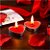 Mini Vela Vermelha Decorativa Coração 10 unidades - Imagem 1