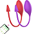 Vibrador de Casal App 09 Modos de Vibrações Recarregável - Imagem 1