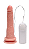 Prótese Realística Maciça com Vibrador e com Ventosa 17x3,8cm - Imagem 1