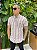 Camisa de linho listrada manga curta - Imagem 1