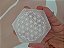 Selenita: placa hexagonal com flor da vida P - Imagem 1