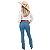 Calça Jeans Feminina Flare Country Tamanho 34 ao 48 Bolso Bordado - Imagem 9