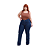 Calça Jeans Feminina Country Desing Moderno Corte Reto Plus Size Tamanho 50 ao 56 - Imagem 4