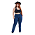 Calça Jeans Feminina Country Desing Moderno Corte Reto Plus Size Tamanho 50 ao 56 - Imagem 8