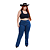 Calça Jeans Feminina Country Desing Moderno Corte Reto Plus Size Tamanho 50 ao 56 - Imagem 9