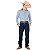 Calça Jeans Country Masculina Estilo Carpinteira Moderna - Imagem 2