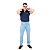 Calça Jeans Masculina Moderna Slim Tamanho 34 ao 48 Coll Jeans Bolso Bordado "V" - Imagem 8
