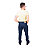 Calça Jeans Masculina Moderna Slim Tamanho 34 ao 48 Coll Jeans Bolso Bordado "V" - Imagem 2