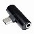 Conversor USB Tipo C Macho para P2 Fêmea - Imagem 1