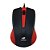 Mouse USB C3Tech MS-20RD Vermelho, 1000 DPI, Plug and Play - Imagem 1