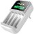 Carregador de Pilhas AA e AAA Com Display Flex FX-C18 - Carregador Digital com Desligamento Automático - Imagem 1