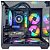 PC Gamer Crystal Aquário Com Processador AMD Ryzen 5 5700, Placa de Vídeo RX580, 32GB Memória, NVMe 512GB, Wi-Fi - Imagem 1